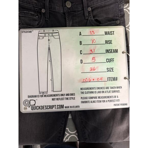 Citizens of humanity rocket high rise skinny black jeans sz 26 - Picture 12 of 13